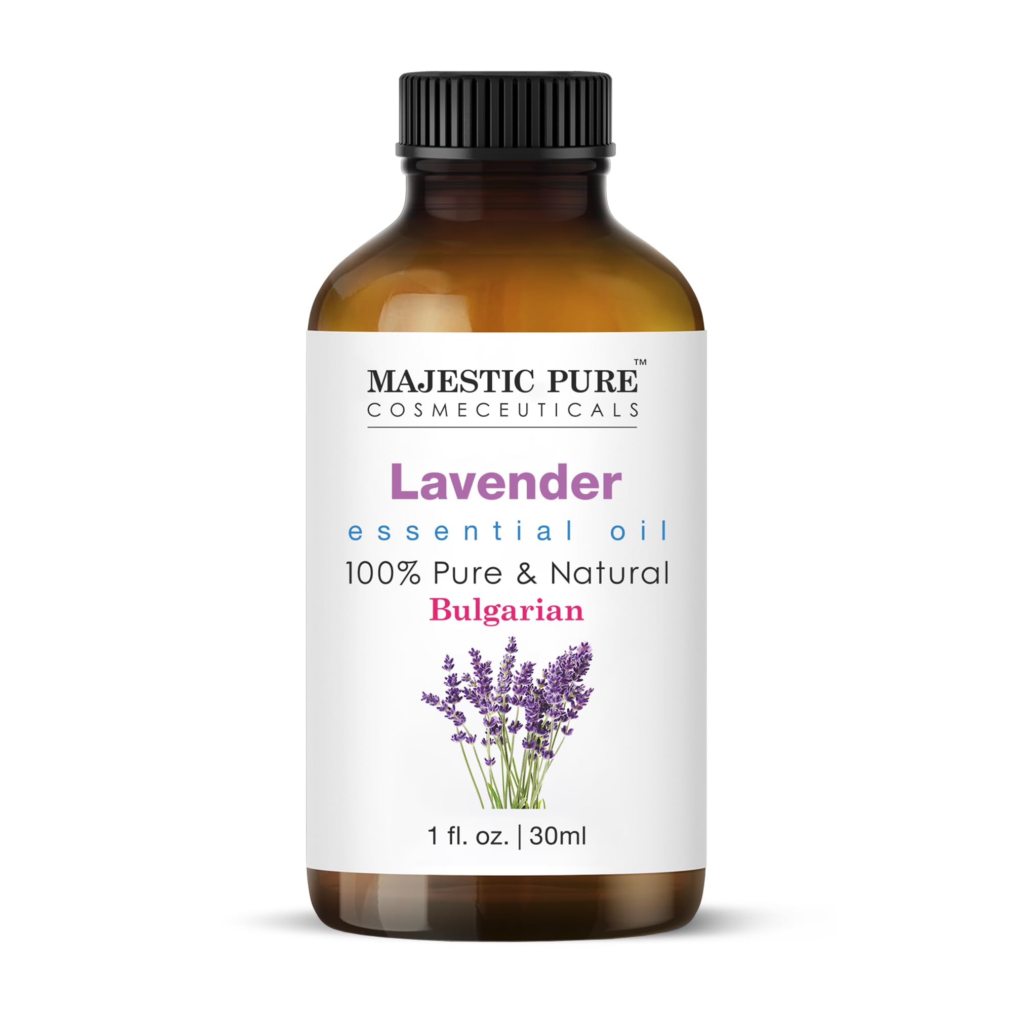 Lavender essential oil bottle with dropper