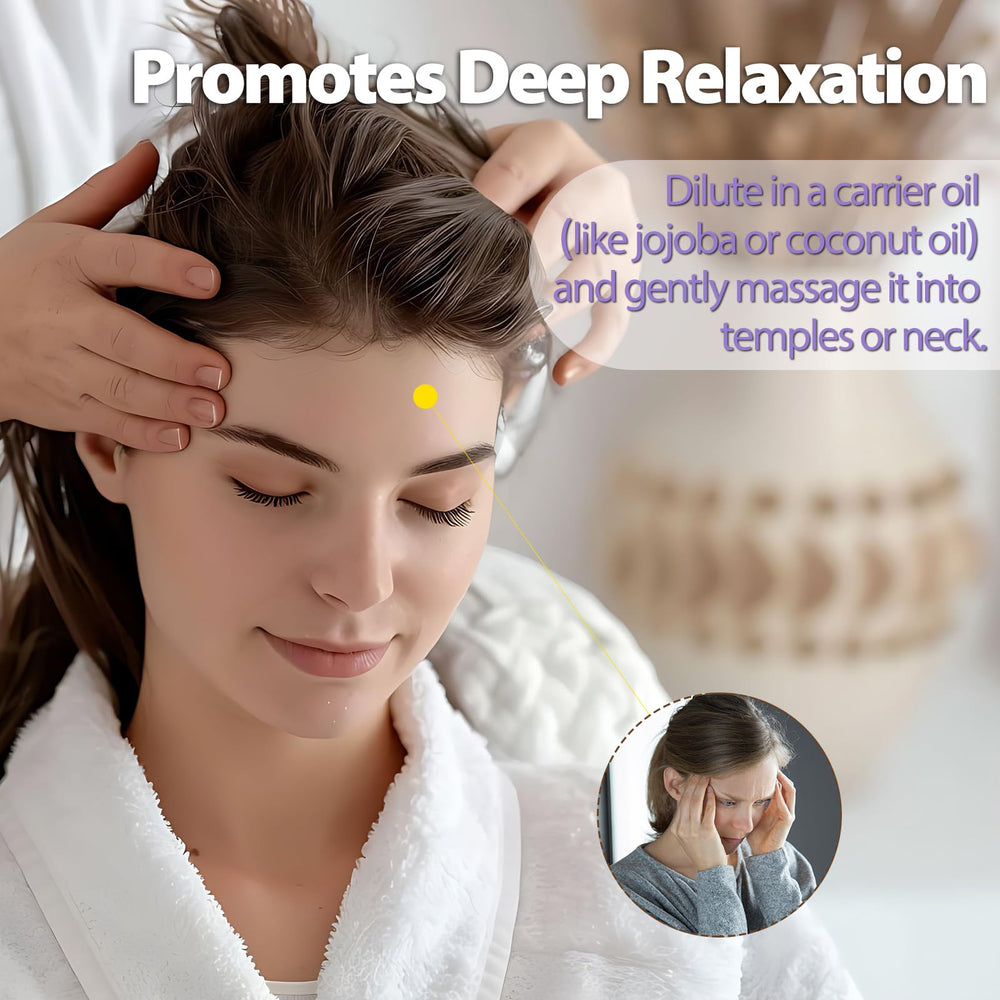 Lavender essential oil for hair care and scalp massage