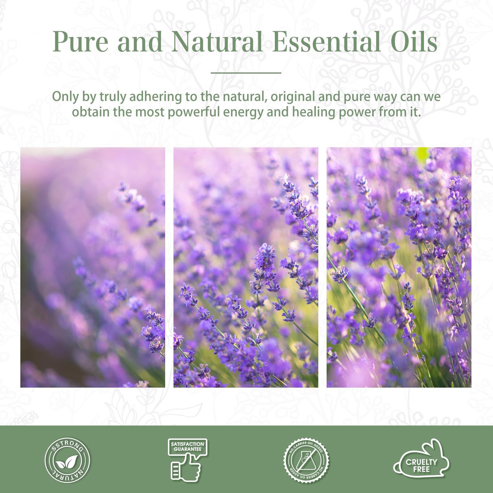 Amber glass bottle packaging for lavender oil