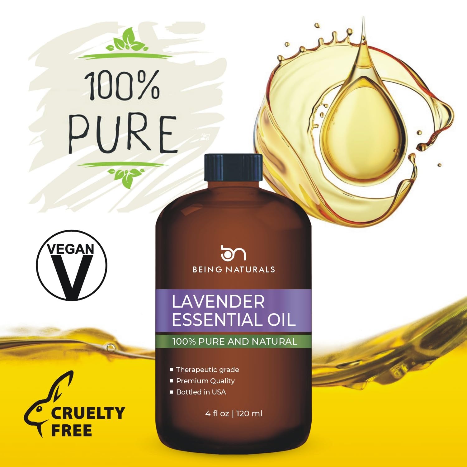 Lavender essential oil for scalp care and hair treatment