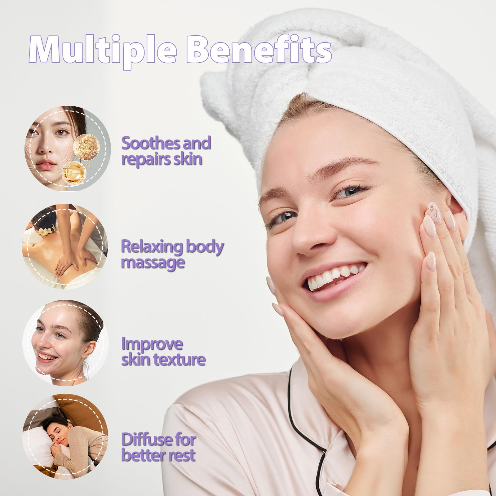 Lavender essential oil for skin care and nourishment