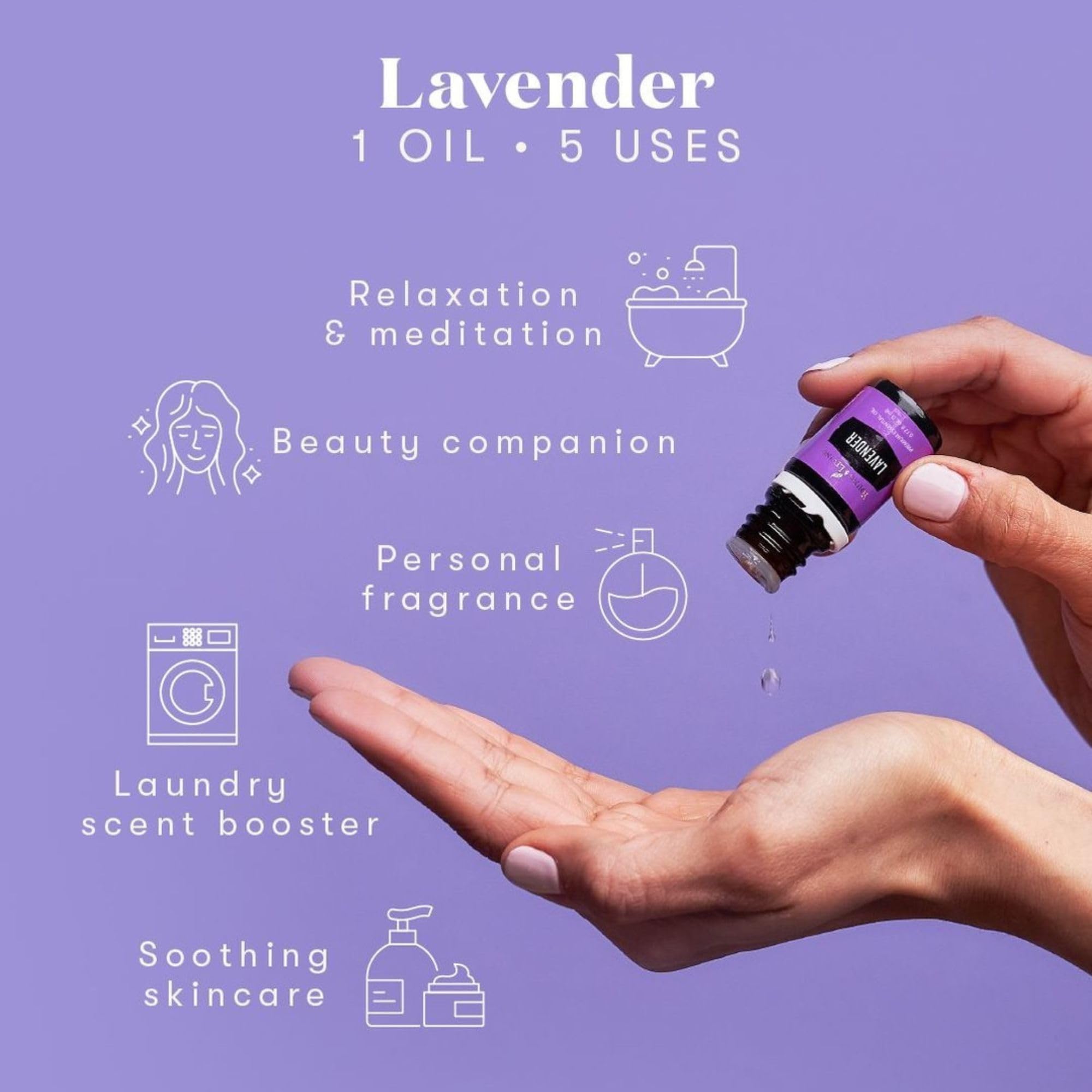 Lavender essential oil for topical and aromatic use