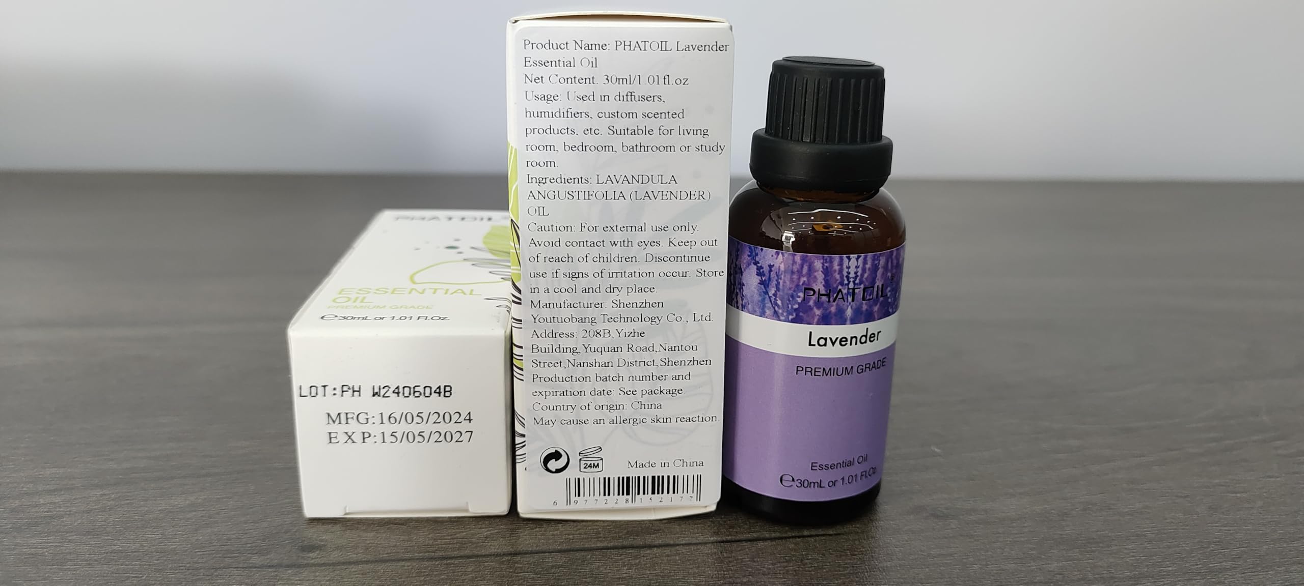 PHATOIL lavender oil warranty information