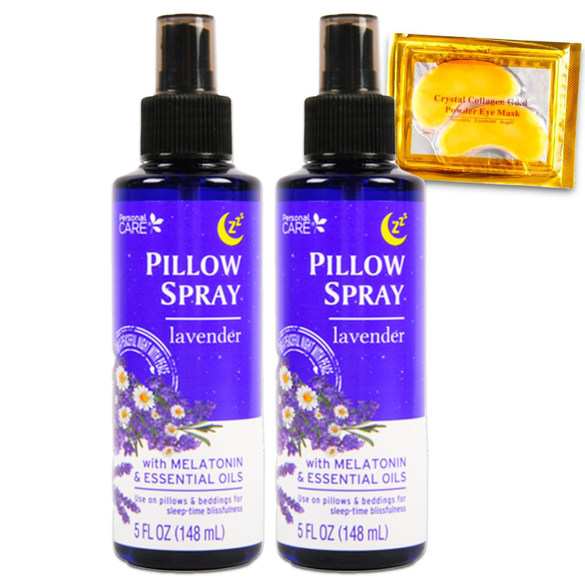 Bundle of two lavender pillow spray bottles with essential oils
