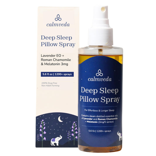 Lavender pillow spray bottle with 3 mg melatonin and roman chamomile