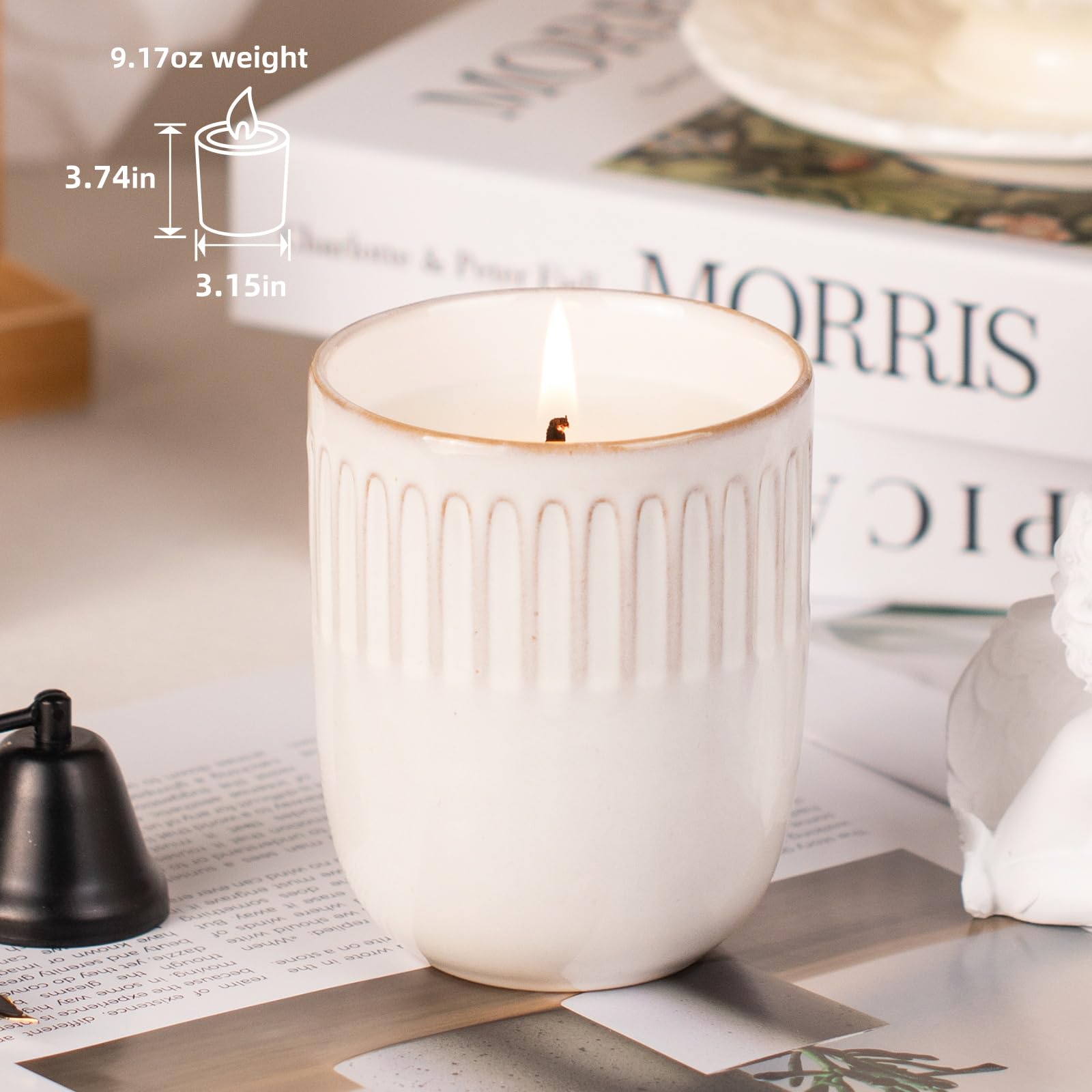 Lavender-scented candle with 40-45 hour burn time