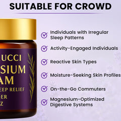 Lavender-scented magnesium cream bottle