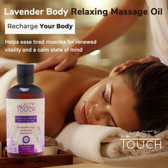 Close-up of Lavender Sensual Massage Oil bottle