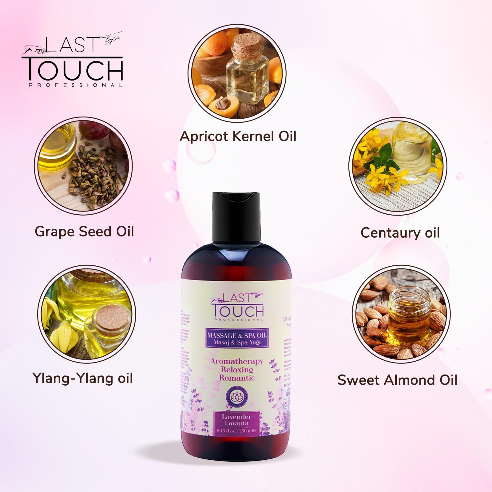 8.45 oz bottle of Lavender Sensual Massage Oil