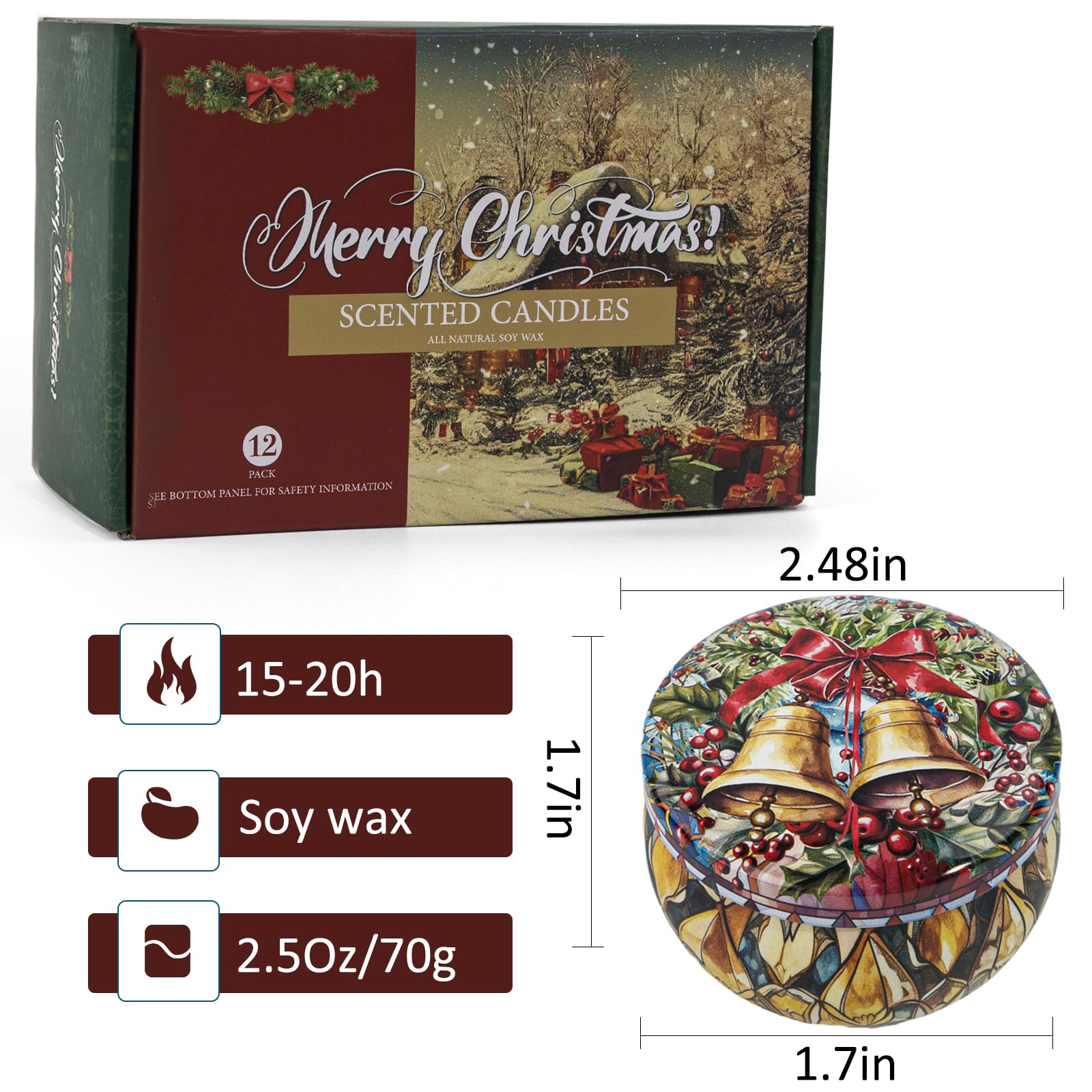 Lavender scented candle in decorative tin
