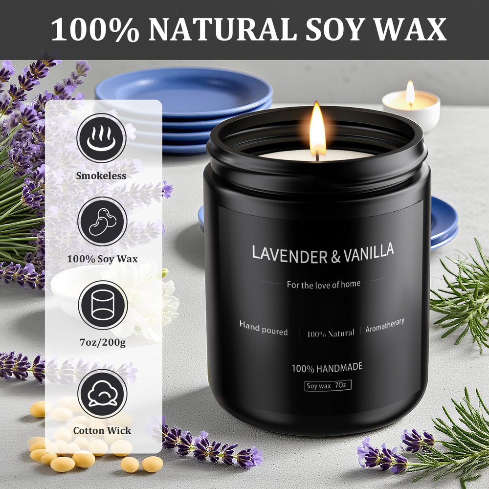 Soy wax candle with 7oz size icon