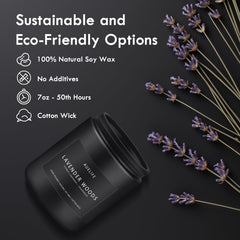 Gift-ready men's candle in a sleek black jar