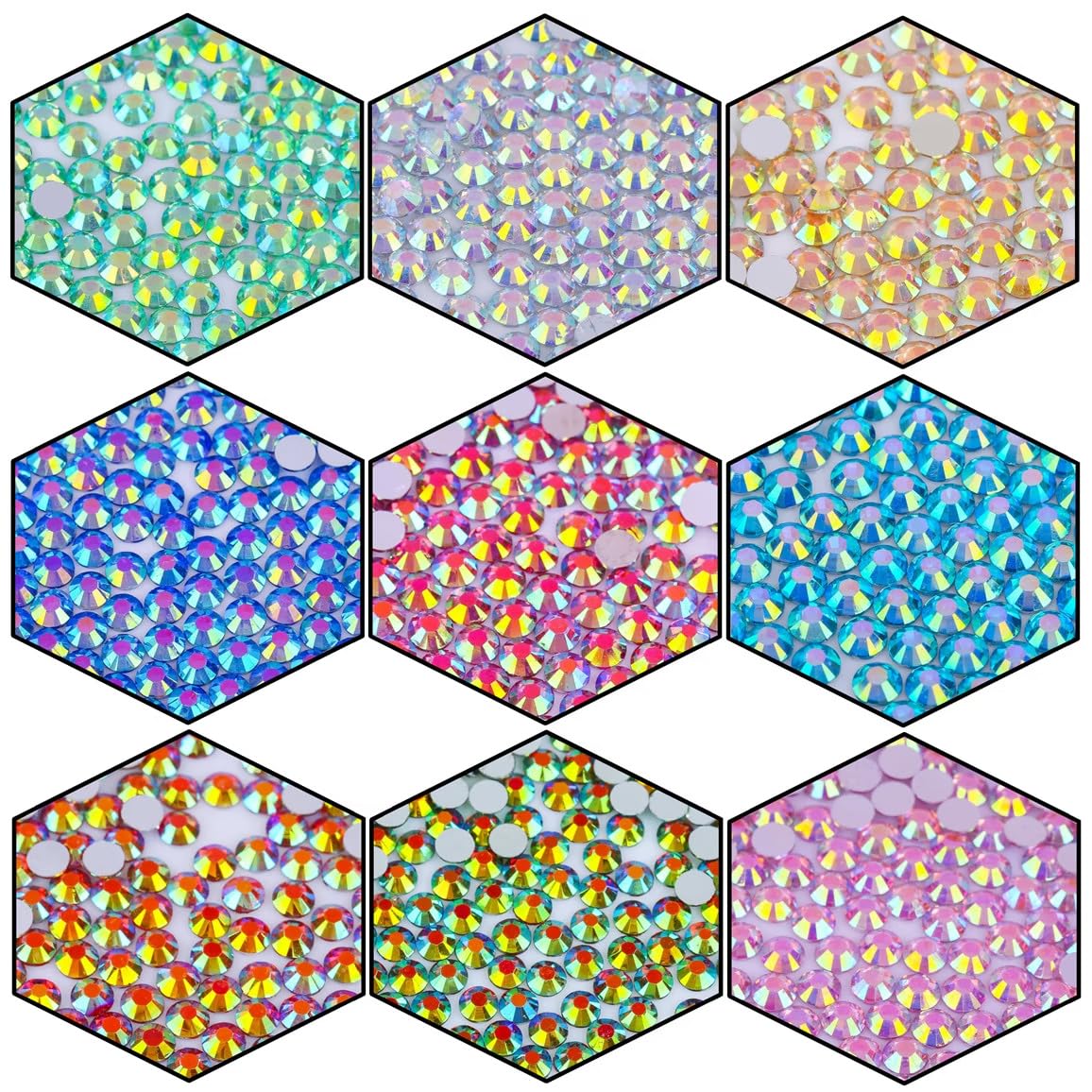 Laviyo orange AB rhinestones packaging showing quantity for quick project planning.
