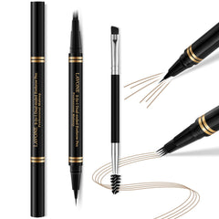 LAVONE Eyebrow Pen closeup showing 4-tip microblade for natural hair-like strokes