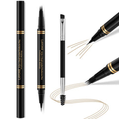 LAVONE 4-tip microblade eyebrow pen creates natural hair-like strokes.