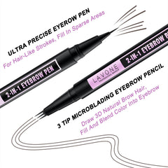 LAVONE ultra-precise tip defines fine brow hairs with precision.