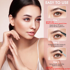 Long-wear brow makeup designed for daily use and activities.