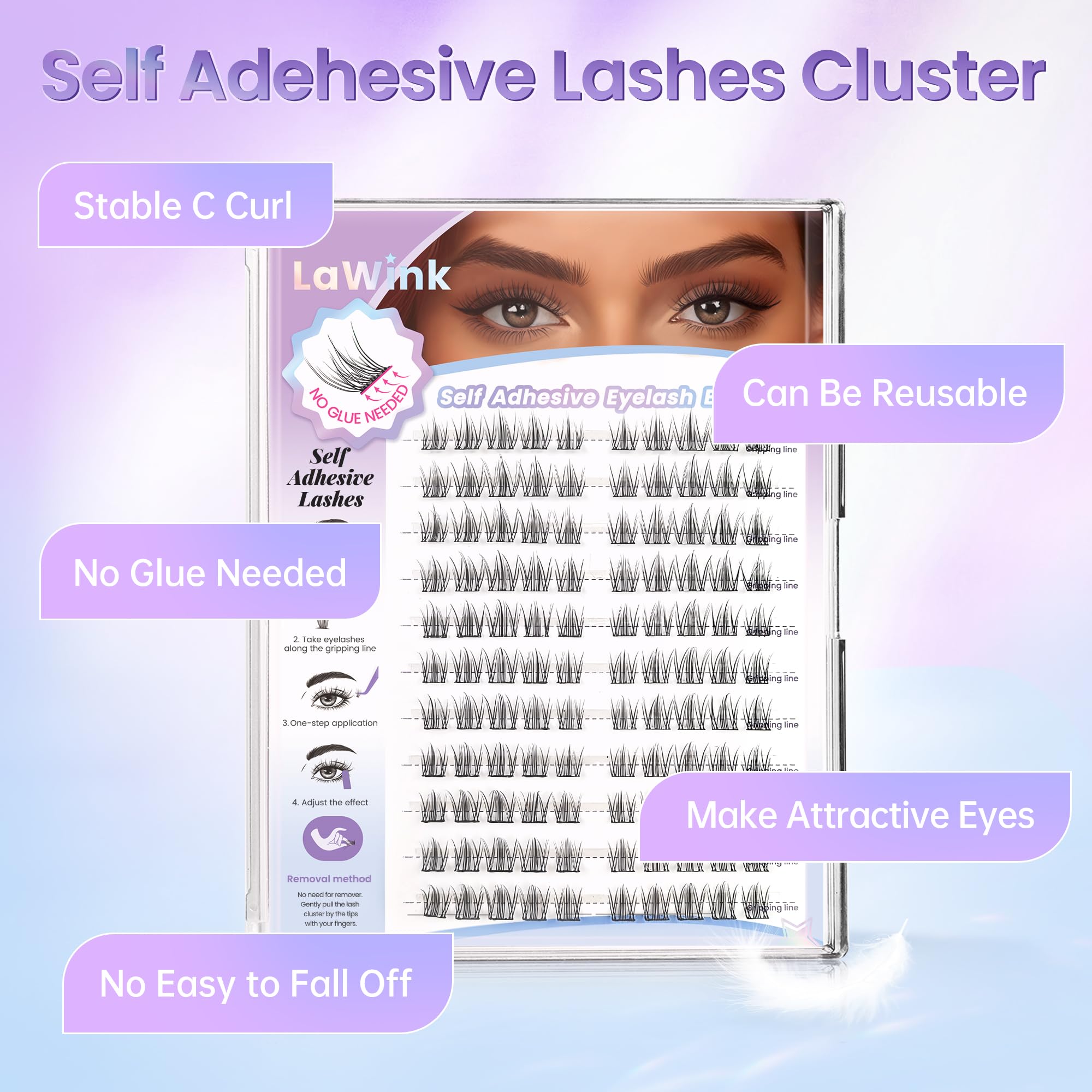 LAWINK storage box keeps lash clusters organized and portable.