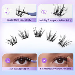 LAWINK lightweight lash clusters designed for comfortable wear.