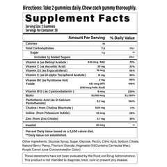 Lazpowfi Biotin Gummies benefits spotlight for hair, skin, nails.