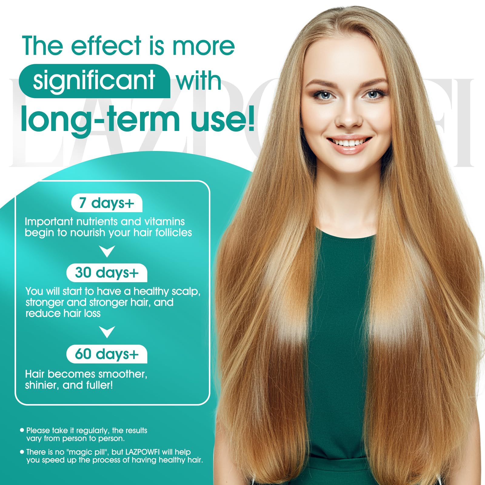Saw Palmetto and vitamins A, C, D, E listed as Lazpowfi ingredients