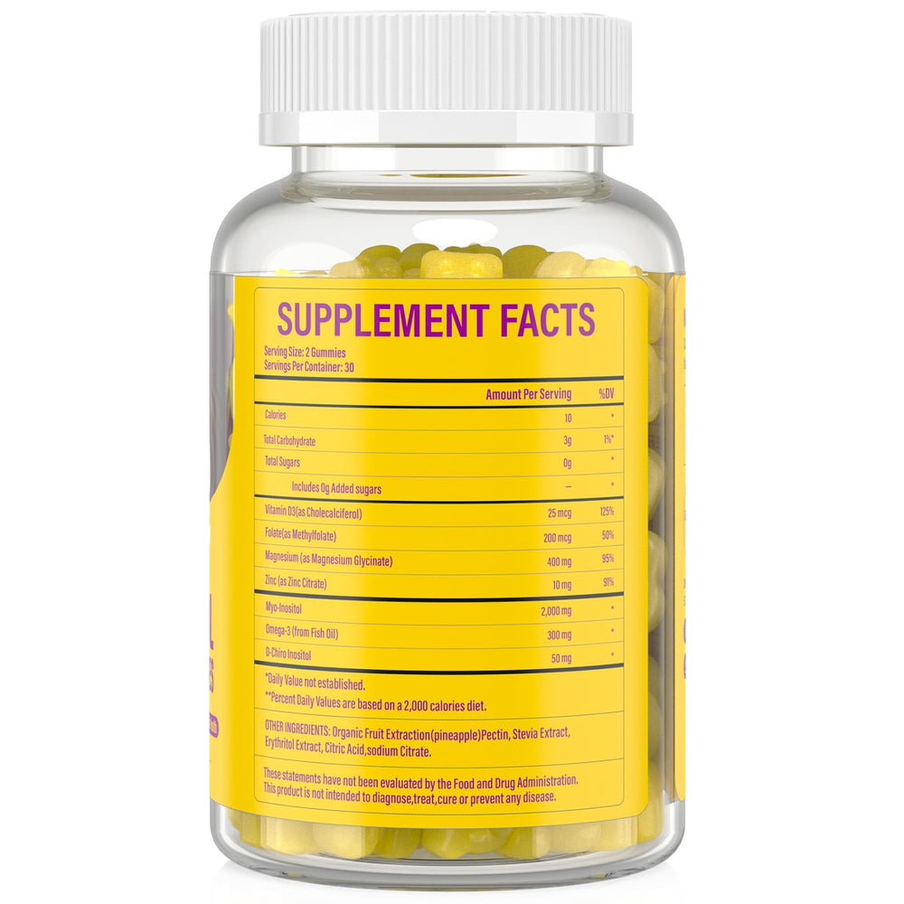 Omega-3 imagery positioned with the gummies
