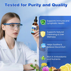 Lazpowfi Liposomal Lymph Drops liquid in glass highlighting strawberry flavor