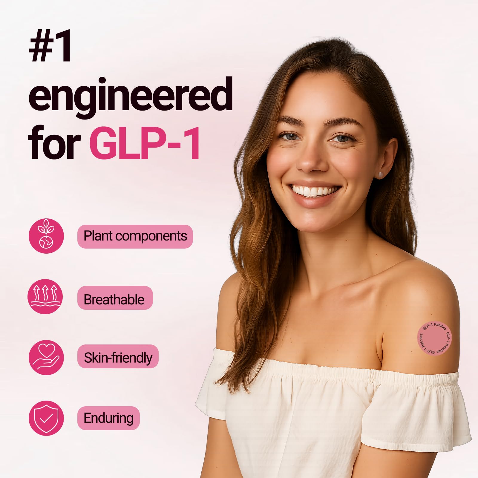 Patch worn on upper arm