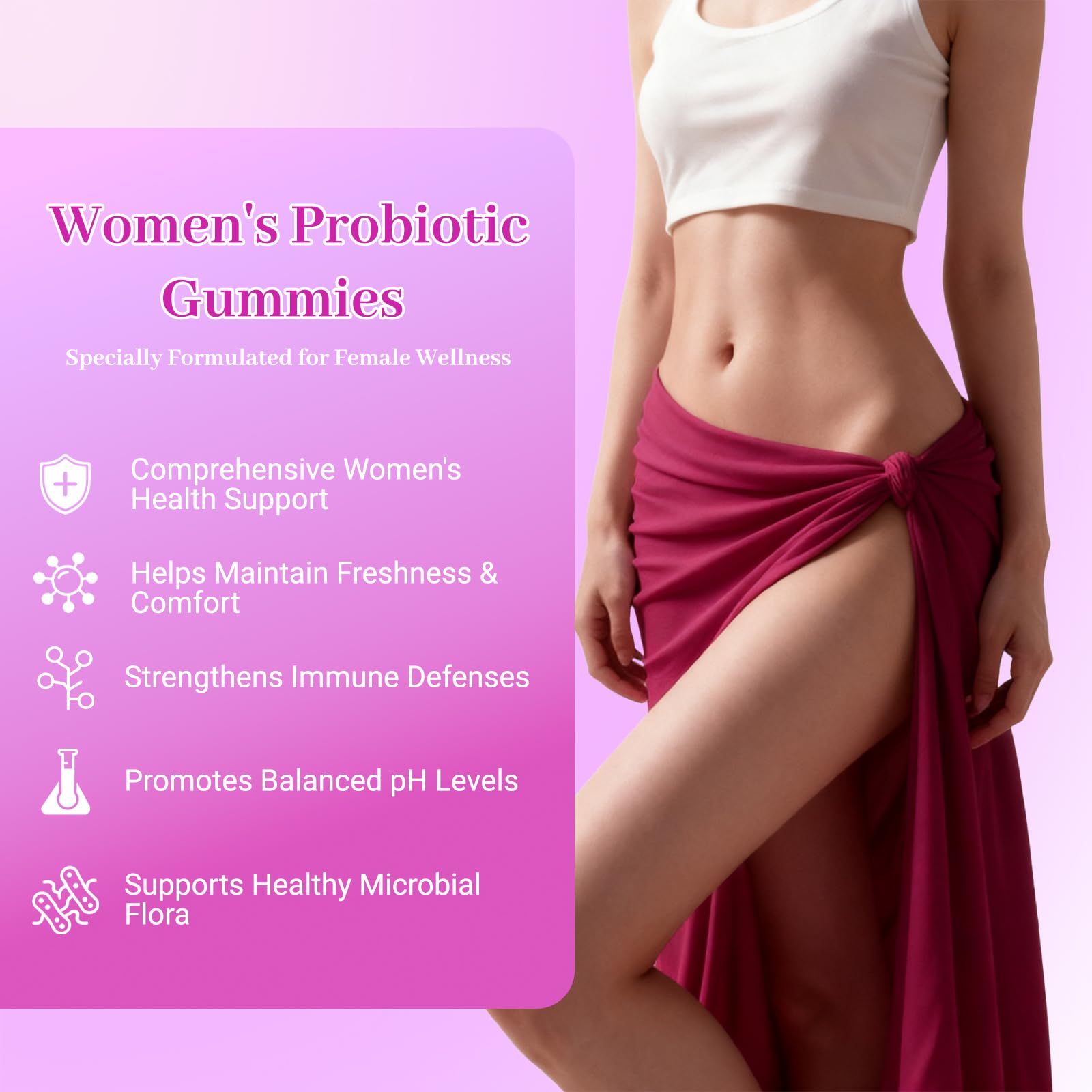 Gummies with prebiotics and cranberry extract highlight