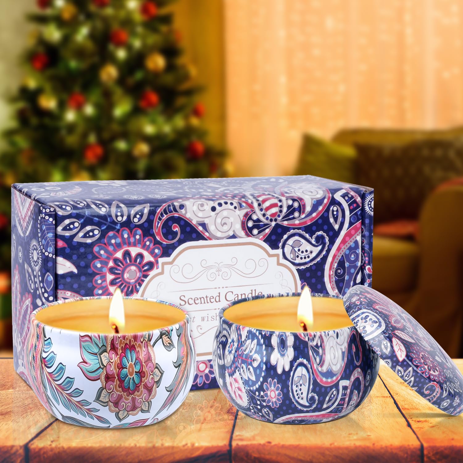 Lead-free cotton wick candle for clean burn