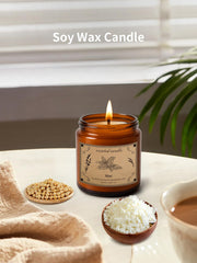 Soy candle with a lead-free wick in a 16oz jar