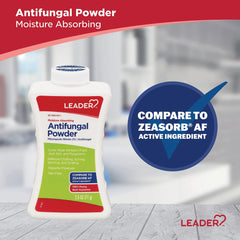 Leader AF Powder absorption close-up showing quick moisture uptake.