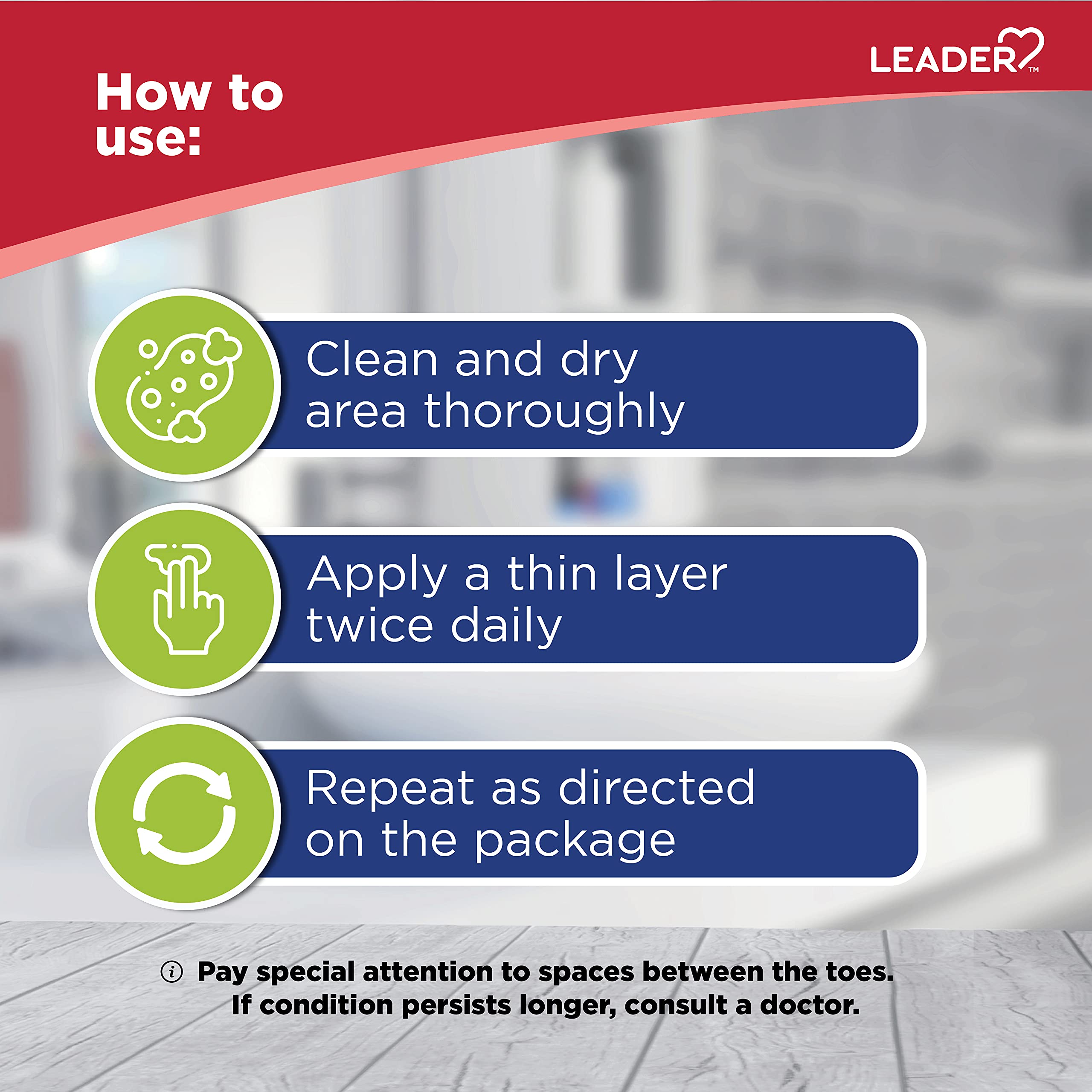 Leader AF Powder on skin demonstrates chafing prevention.