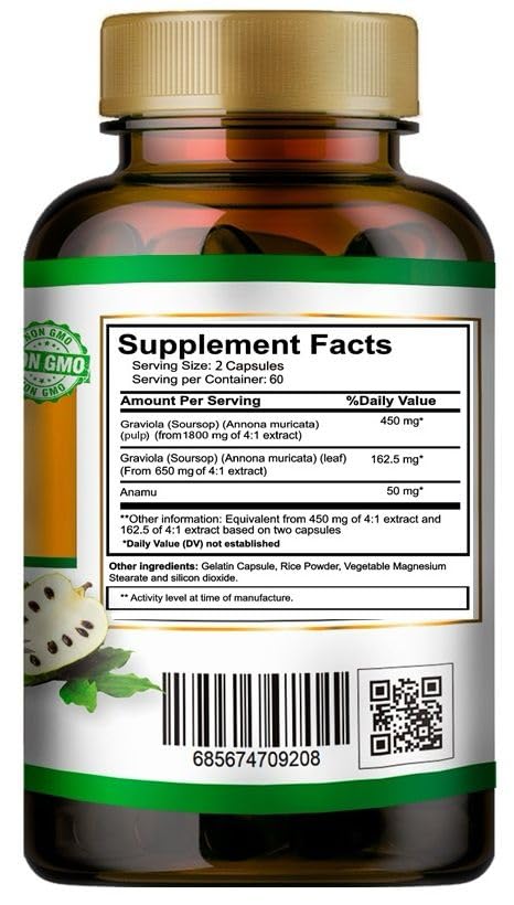 Leaf and fruit extract from Graviola for Soursop supplement