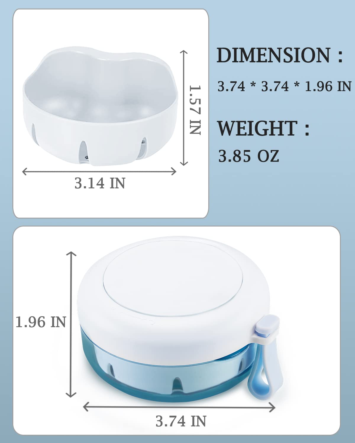 Leak-proof denture box for dentures, retainers and mouth guards