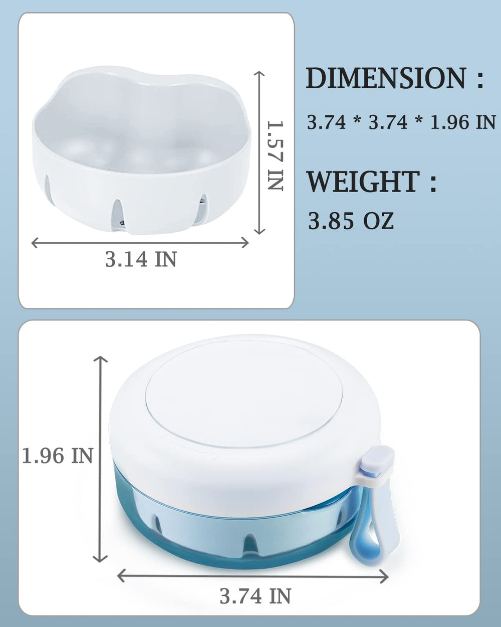Leak-proof denture box for dentures, retainers and mouth guards