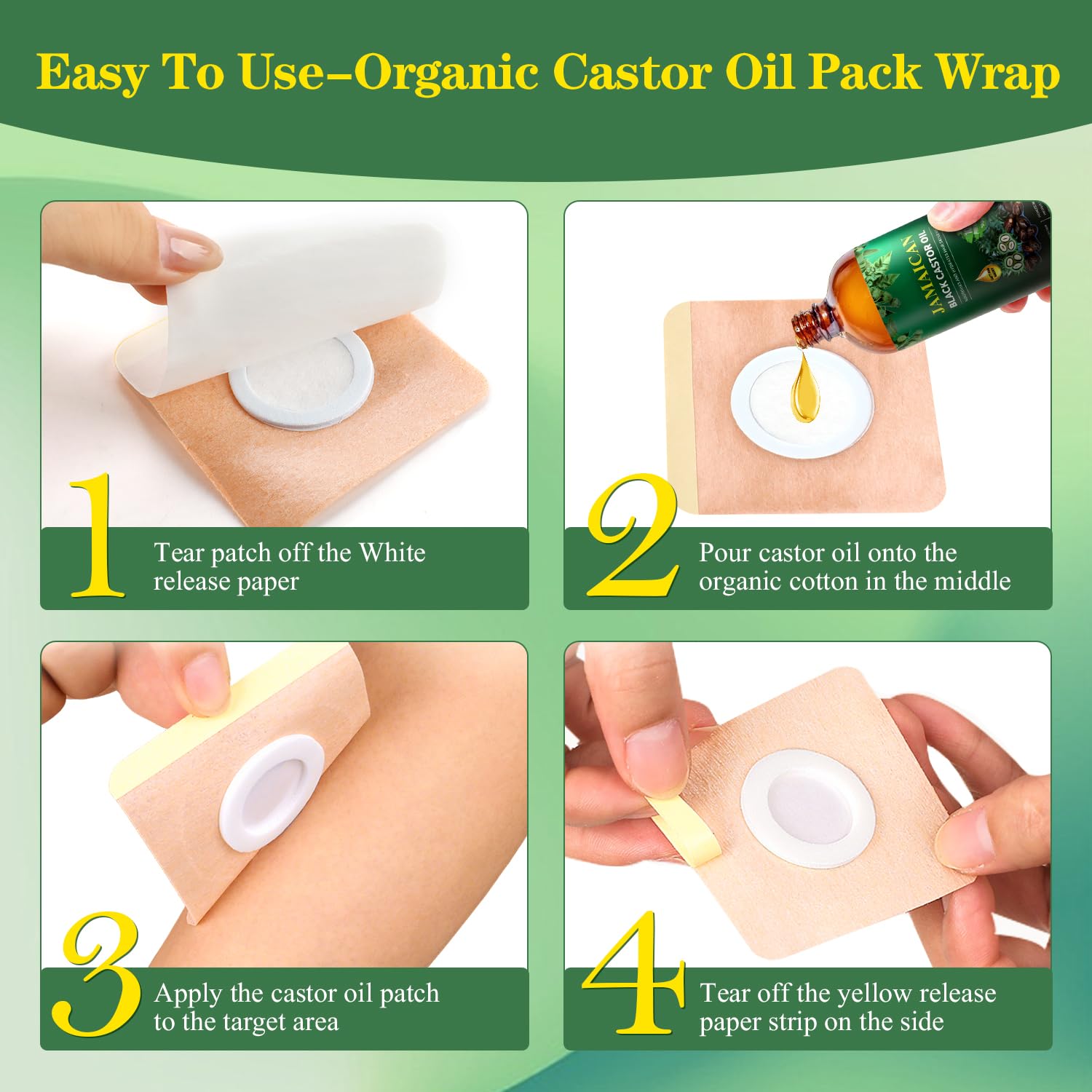 double leak-proof design on castor oil wrap