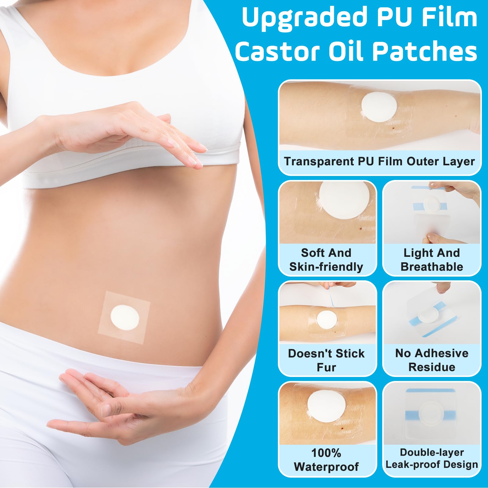Leak-proof patch featuring transparent PU film