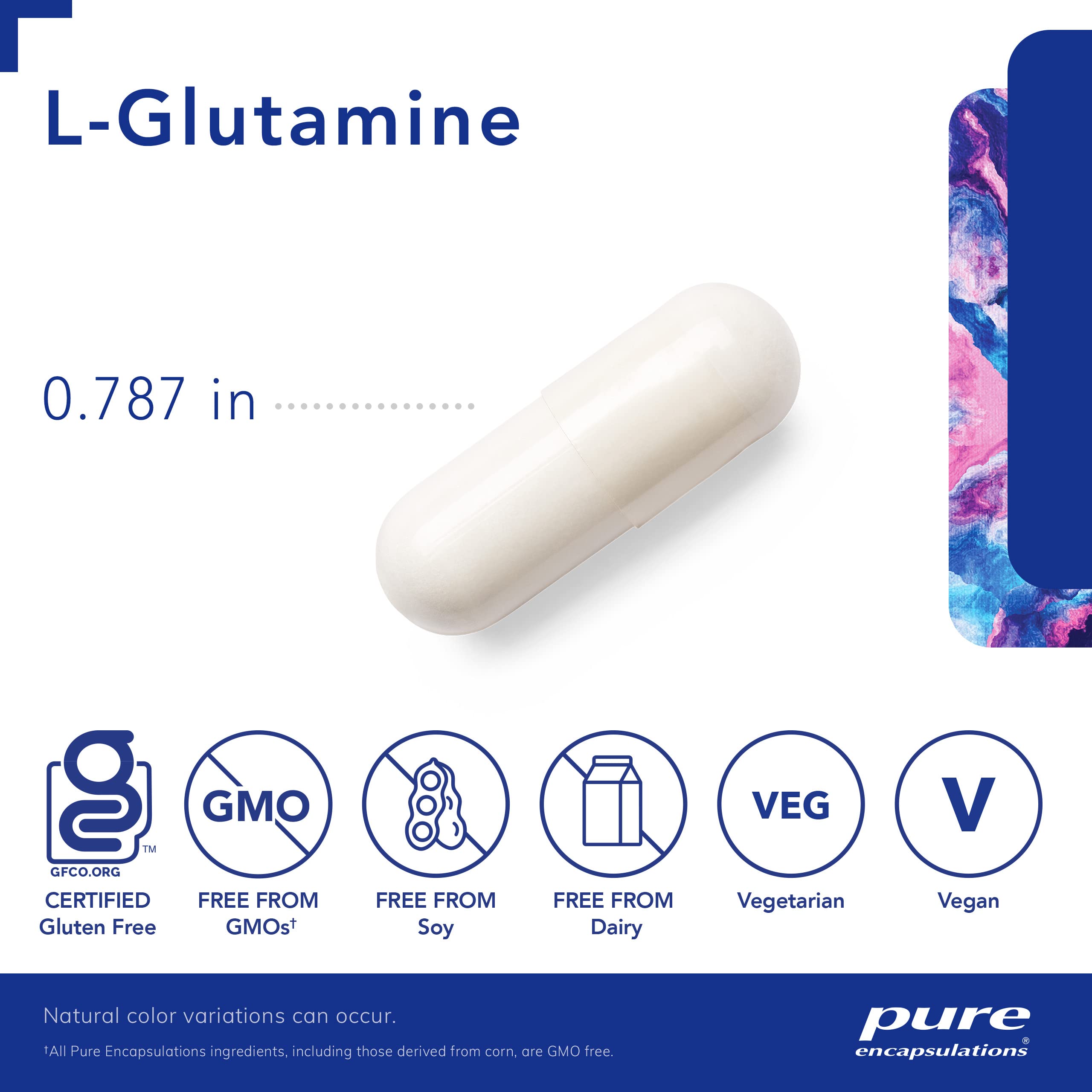 Graphic showing lean muscle support from L-glutamine