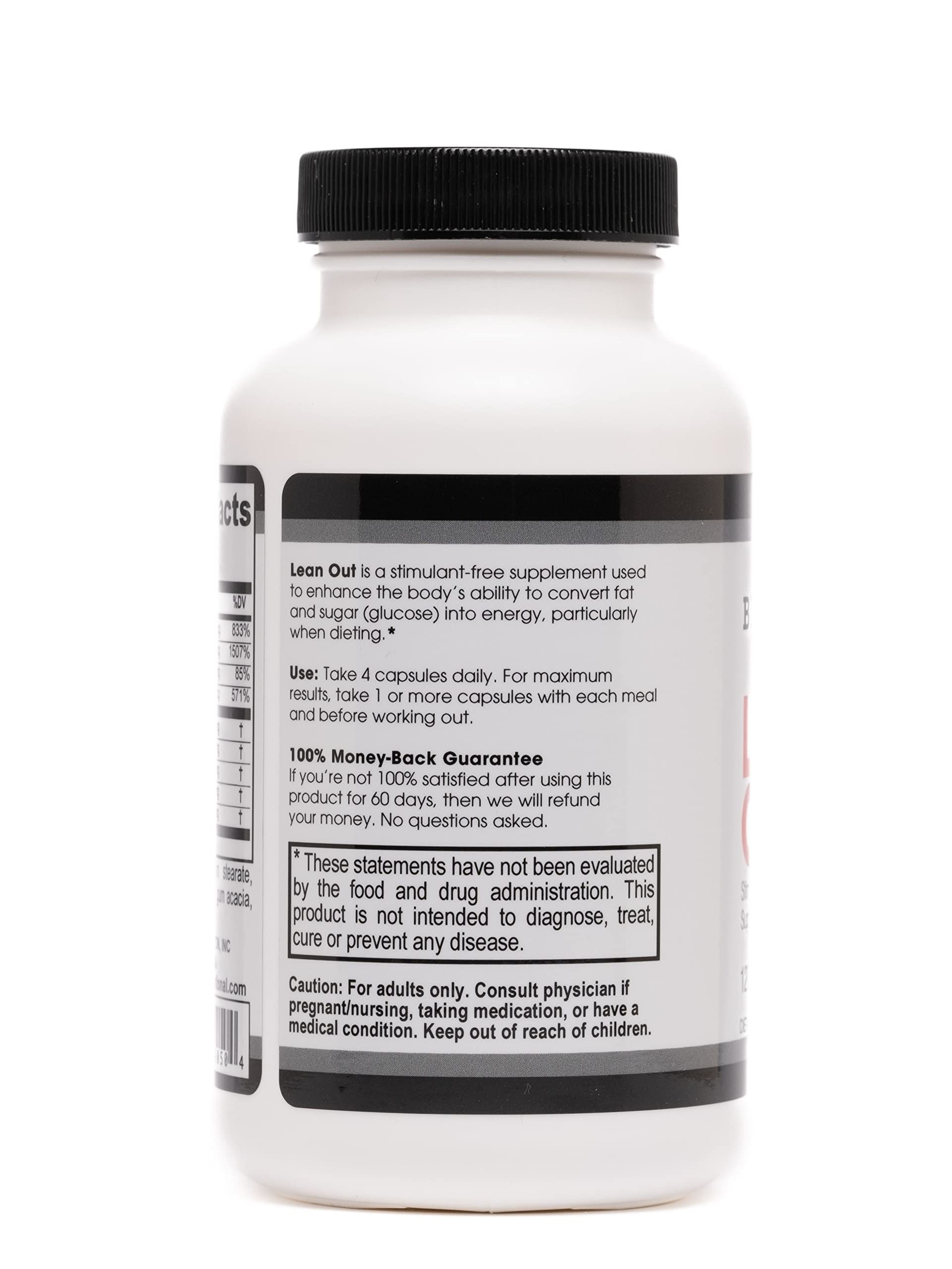Lean Out ingredients: choline, inositol, carnitine, chromium