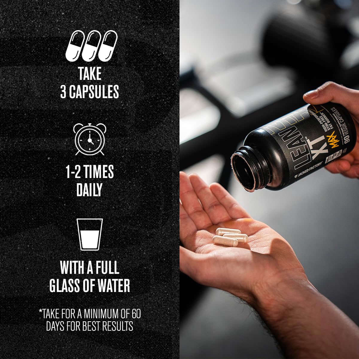 Lean-XT Max capsules next to bottle