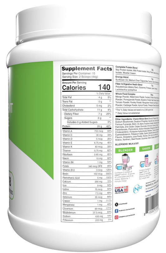 Lean1 Strawberry shake tub side view