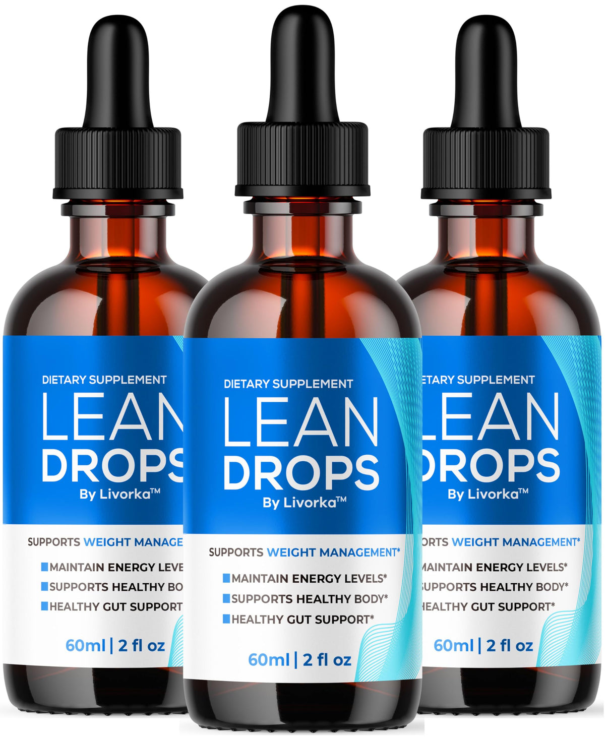 Three-pack Lean Drops bottles front view