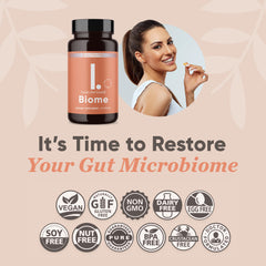 Close-up of Delayed Release probiotic capsules
