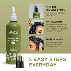 Healthy hair growth showcasing thicker, stronger strands