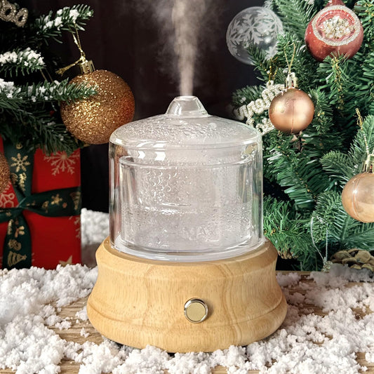 Lecdura 80ML glass diffuser with wood base