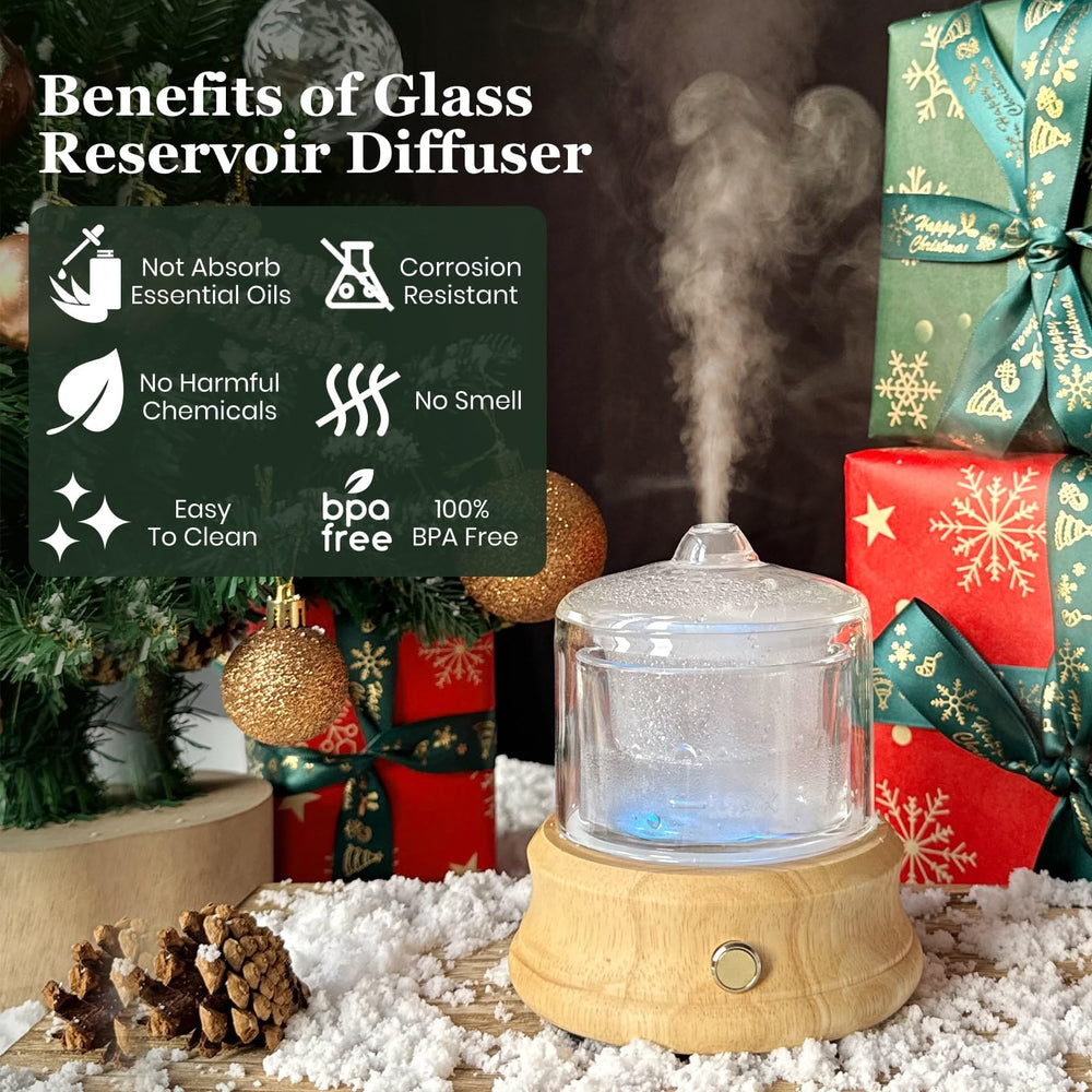 Ultra-quiet ultrasonic diffuser with auto-off safety feature