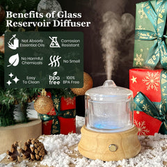 Ultra-quiet ultrasonic diffuser with auto-off safety feature