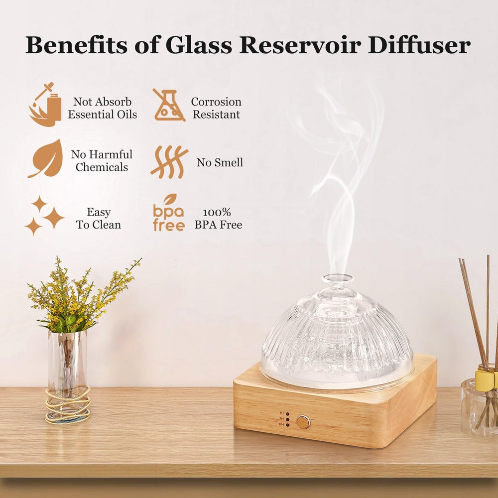 Wood base and diffuser body together