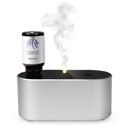 Lecdura waterless diffuser in silver on a white surface